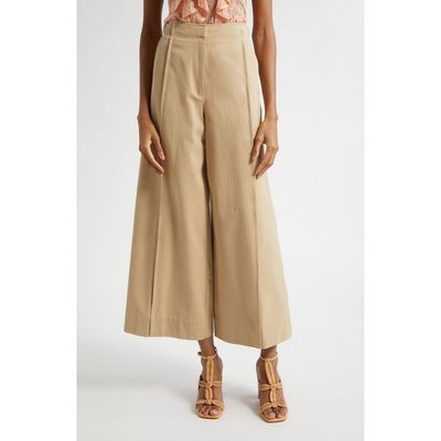 Ulla Johnson Ulla Johnson Sascha Crop Twill Wide Leg Pants