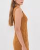 Ulla Johnson Ulla Johnson Sloane Suede Mini Dress Cognac - 4