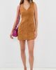 Ulla Johnson Ulla Johnson Sloane Suede Mini Dress Cognac - 5