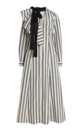Ulla Johnson Ulla Johnson Sofia TieDetailed Cotton Midi Dress