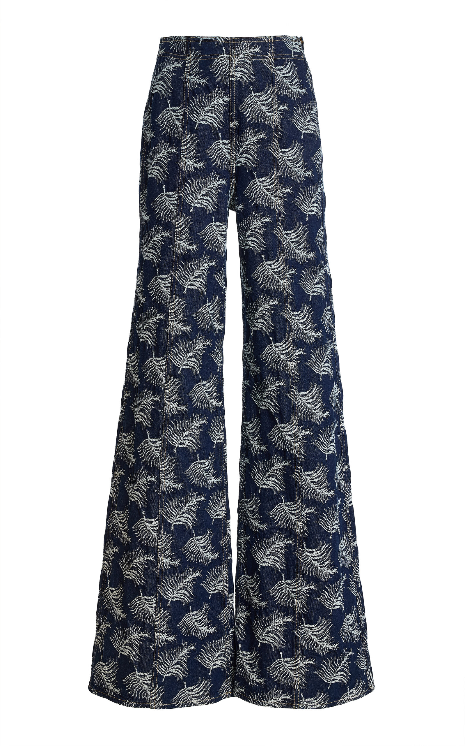 Ulla Johnson Ulla Johnson The Bobbi Jacquard Denim StraightLeg Jeans