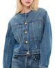Ulla Johnson Ulla Johnson The Briar Collarless Denim Jacket Danube - 1