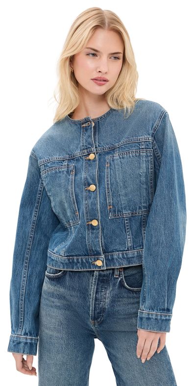 Ulla Johnson Ulla Johnson The Briar Collarless Denim Jacket Danube