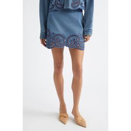 Ulla Johnson Ulla Johnson The Cadiz Eyelet Denim Miniskirt