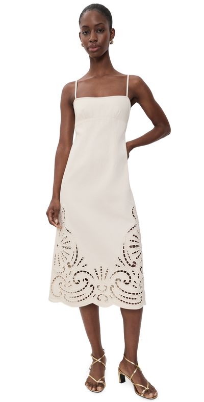 Ulla Johnson Ulla Johnson The Jane Eyelet Denim Dress Cowrie