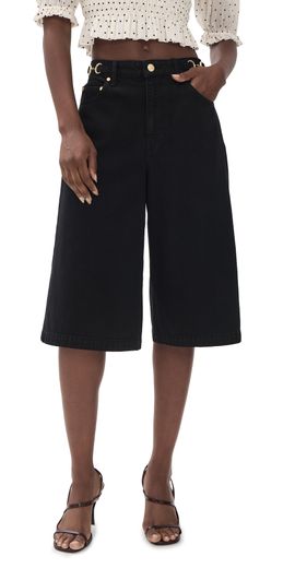 Ulla Johnson Ulla Johnson The Rowan Denim Shorts Noir