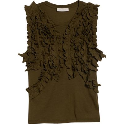 Ulla Johnson Ulla Johnson Vesna Ruffle Wool Jersey Top