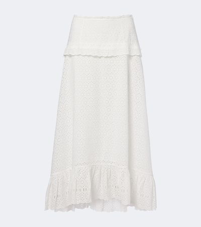 Ulla Johnson Ulla Johnson Violetta broderie anglaise midi skirt
