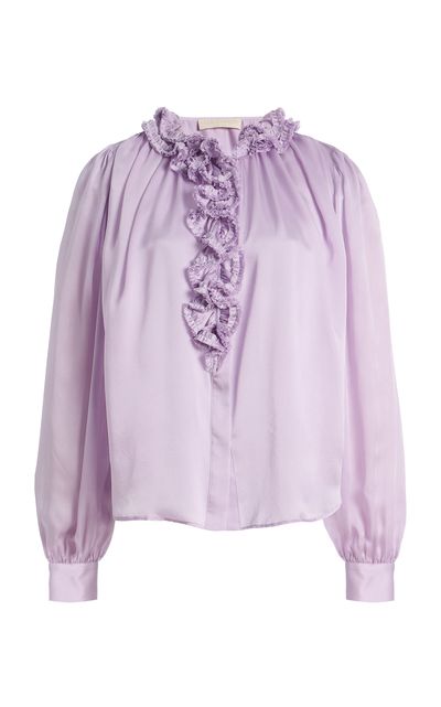 Ulla Johnson Ulla Johnson Willhemina Textured Silk Blouse