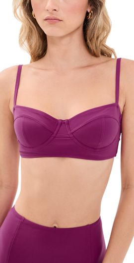 Ulla Johnson Ulla Johnson Zahara Bra Cup Bikini Top Plum