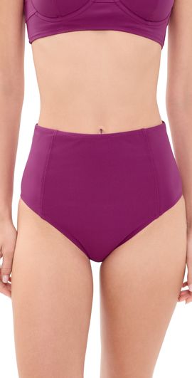 Ulla Johnson Ulla Johnson Zahara High Waisted Bikini Bottoms Plum