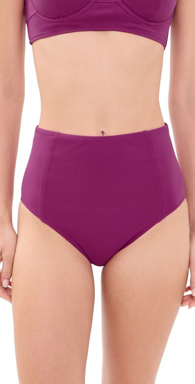 Ulla Johnson Ulla Johnson Zahara High Waisted Bikini Bottoms Plum