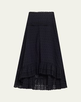 Ulla Johnson Violetta Cotton Eyelet Maxi Skirt