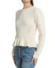 Ulla Johnson Women's Aurelie Open-Knit Peplum Pullover Sweater - 4