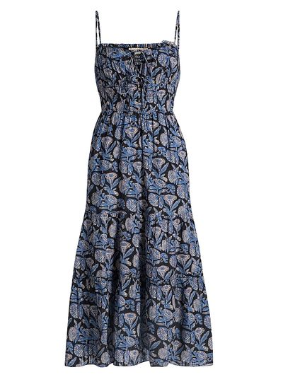 Ulla Johnson Women's Aydin Floral Cotton-Blend Midi-Dress