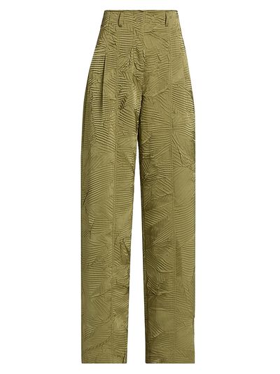 Ulla Johnson Women's Carine Textured Satin High-Rise Pants