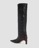 Ulla Johnson Women's Carlyle Lizard-Embossed Leather Knee-High Boots - 4