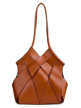 Ulla Johnson Women's Charlotte Basket-Weave Leather Shoulder Bag