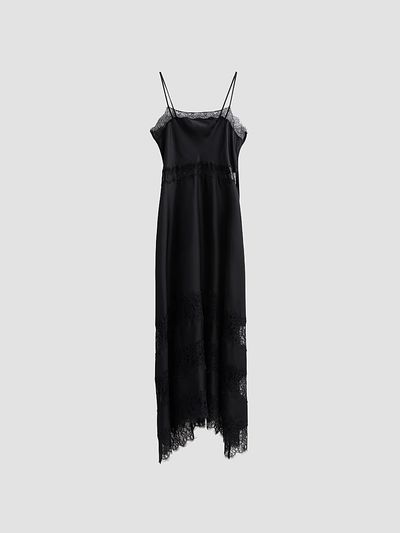 Ulla Johnson Women's Coco Lace-Trimmed Silk Dress