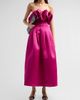 Ulla Johnson Women's Cosima Strapless Satin Tea-Length Dress - 2