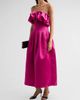 Ulla Johnson Women's Cosima Strapless Satin Tea-Length Dress - 4