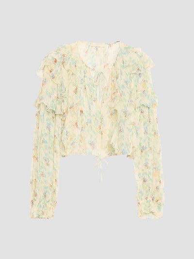 Ulla Johnson Women's Delfina Floral Silk Blouse
