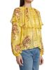 Ulla Johnson Women's Elissa Printed Silk Chiffon Cape Blouse - 4