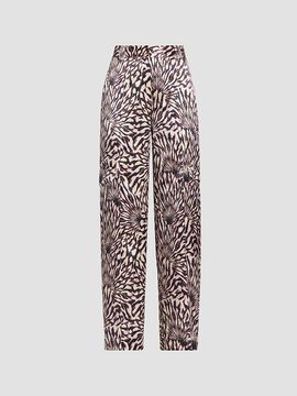 Ulla Johnson Women's Emilia Printed Satin Cargo Pants