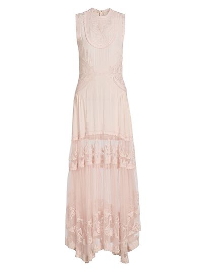 Ulla Johnson Women's Florence Embroidered Silk & Tulle Maxi Dress