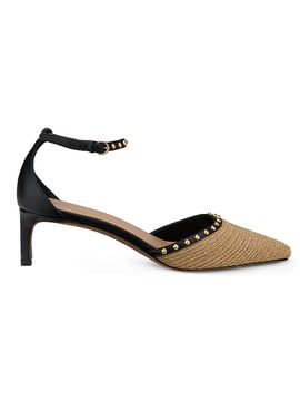 Ulla Johnson Women's Hera 50MM Raffia & Leather Pumps