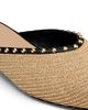 Ulla Johnson Women's Hera Raffia Studded Leather-Trimmed Mules - 5