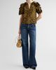 Ulla Johnson Women's Josephine Animal-Print Silk Top - 2