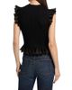 Ulla Johnson Women's Leila Metallic Rib-Knit Ruffle Top - 5