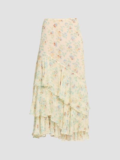 Ulla Johnson Women's Meadow Silk Midi Skirt