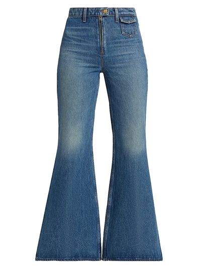 Ulla Johnson Women's Odelia Faded Flare Jeans