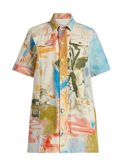 Ulla Johnson Women's Painters Printed Cotton Shirtdress