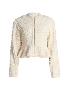 Ulla Johnson Women's Rosalind Textured Peplum Jacket
