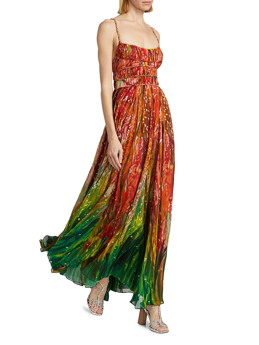Ulla Johnson Women's Rosie Printed Silk Georgette A-Line Maxi Dress