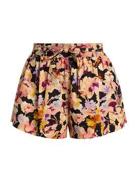 Ulla Johnson Women's Rowan Floral Cotton Shorts