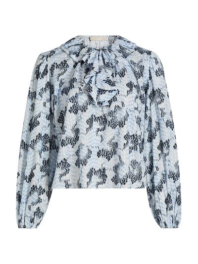 Ulla Johnson Women's Siena Snakeskin-Printed Cotton-Blend Top