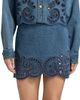 Ulla Johnson Women's The Cadiz Eyelet Cotton Denim A-Line Miniskirt - 3