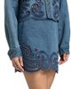 Ulla Johnson Women's The Cadiz Eyelet Cotton Denim A-Line Miniskirt - 4