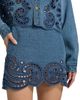 Ulla Johnson Women's The Cadiz Eyelet Cotton Denim A-Line Miniskirt - 6