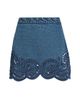 Ulla Johnson Women's The Cadiz Eyelet Cotton Denim A-Line Miniskirt - 8