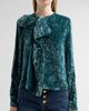 Ulla Johnson Women's Vesa Draped Velvet Blouse - 5