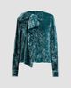 Ulla Johnson Women's Vesa Draped Velvet Blouse - 6