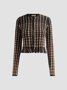 Ulla Johnson Women's Zora Float-Stitch Knit Wool-Blend Cardigan
