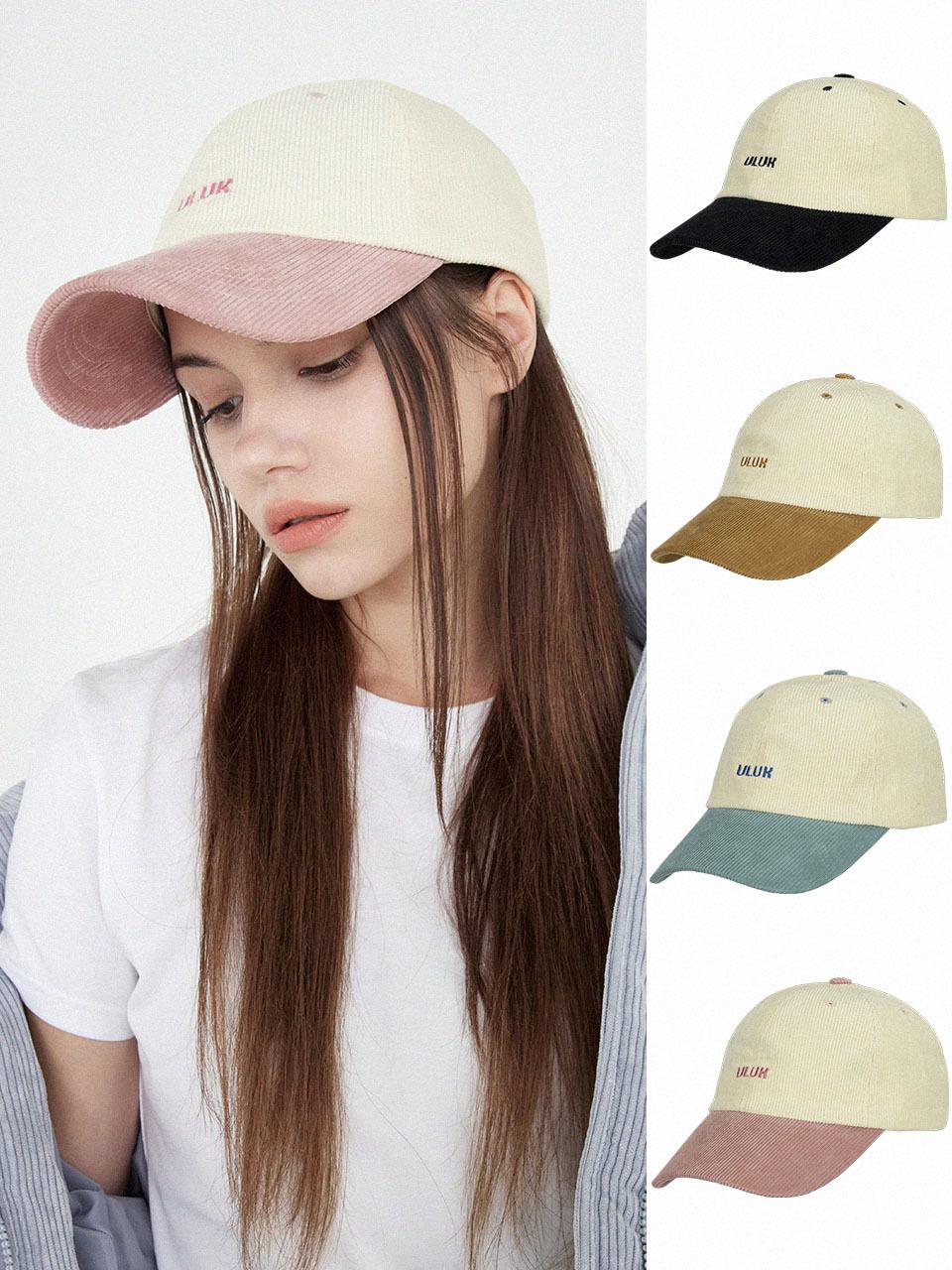 ULUK Essential Embroidered Corduroy Two-Tone Baseball Cap