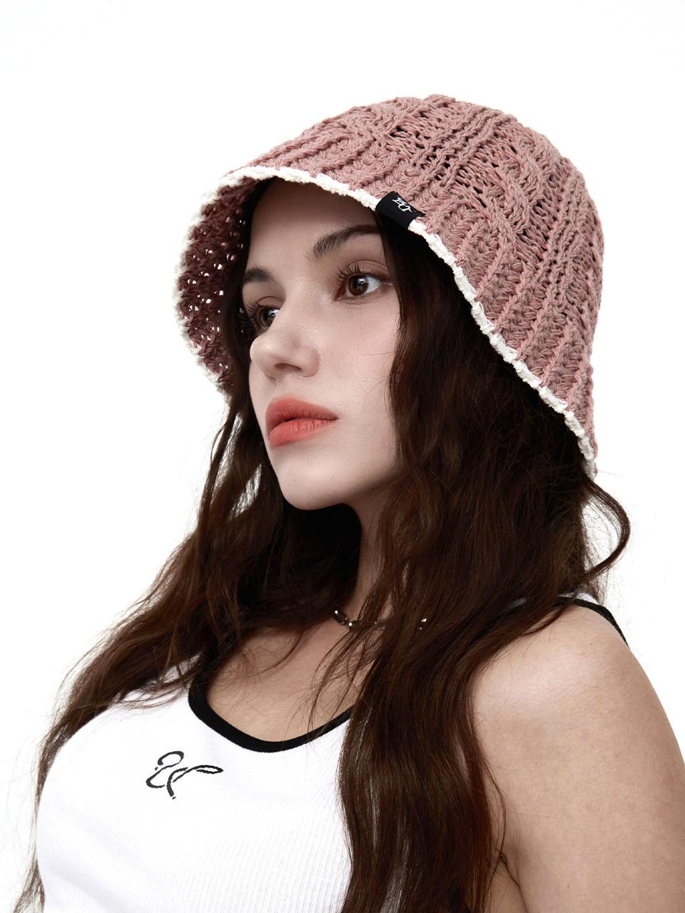 ULUK Twist Two-tone Georgette Bucket Hat [4colors]