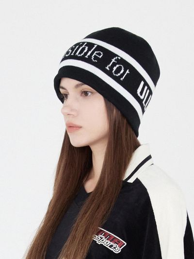ULUK ULOOK lettering jacquard knit beanie